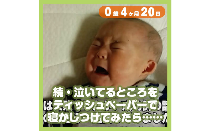 続 泣いているところをティッシュペーパーで寝かしつけてみたら コレ芝 幼児日本語教育