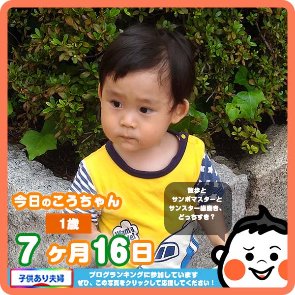 1歳7ヶ月 寝付けず夜のお散歩 コレ芝 幼児日本語教育